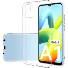 HANPORIUM Redmi A1 Uyumlu Şeffaf Silikon Kılıf - Kamera Korumalı Esnek Tam Koruma Kapak