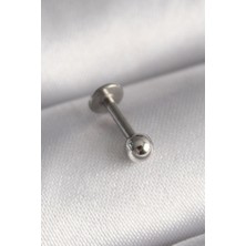 Shopzum 316L Çelik Gümüş Renk Halka Model Topçuk Piercing