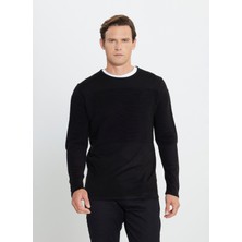 Altınyıldız Classics Bisiklet Yaka Standart Siyah Erkek Kazak 4A4921100065_SYH