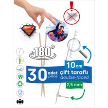 Super Man Görseli Baskılı Kahvaltı,doğum Günü,servis Kürdanı