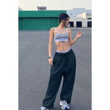 BSBSPOR Old Money Tarz Bol Baggy Salaş Bol Paça Eşofman Altı