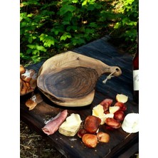 F&s Woodart Xxl Büyük Boy Özel Seri - Tek Parça Ceviz Ağacı Barbekü Şef Tahtası 49X31X3,5 cm