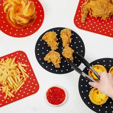 Lianghao Shopb A-YUVARLAK-SIYAH-23CM Stili Hava Fritözü Için 8 Inç Non-Stick Silikon Fritöz Sepeti Mat Gıda Sınıfı Hava Fritözü Liner Buharlı Pişiriciler Mutfak Aksesuarları (Yurt Dışından)