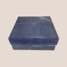 Tebe Group Ambalaj 25X25X10 Mavi Mermer Desenli Komple Karton Kutu(100 Adet)