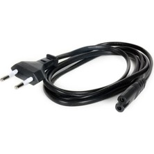 Technozi Enerji Kablosu, Ps5/ Ps4/ Ps3 2 Pinli 1.5 Metre Enerji Güç Kablosu Teyp Fişi Radyo Fişi Tv Ac En