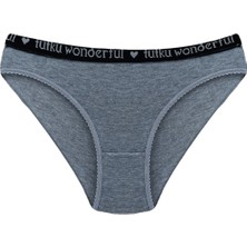 Jasmiru İç Giyim Tutku Kadın 3'lü Slip Külot (Kırmızı - Gri - Beyaz)