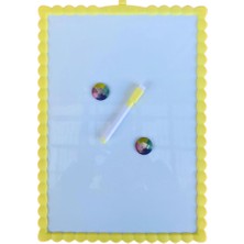 Çocuklar Için Magnetik Çift Taraflı  Yazı Tahtası 28X39.5 cm Sarı
