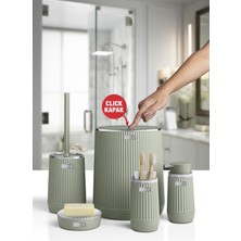 Okyanus Home Nida Yeşil Kromlu Eko 5'li Banyo Seti