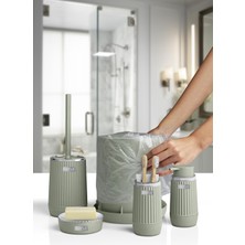 Okyanus Home Nida Yeşil Kromlu Eko 5'li Banyo Seti