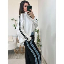 Patuta Butik Ekru Şeritli Yaka Detaylı Gömlek