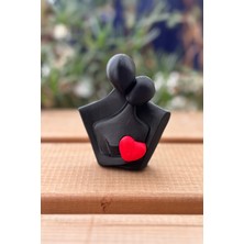 Mini Romantik Sevgili Figürü - Kalpli Dekoratif Aksesuar