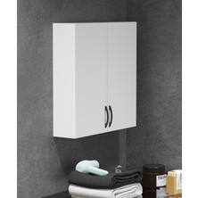 Elay Design Zambak Çamaşır Makinası Üst Dolabı ve Banyo Dolabı