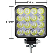 12-24V 16 LED 4 Adet Offroad Atv Kamyon Tır Traktör Iş Makinesi