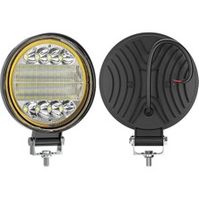 2 Adet 72W 12-24 Volt Yuvarlak Angel Spot Far Oto Çalışma Lambası Atv Kamyon Tır Traktör Offroad