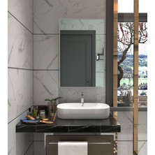 Elay Design Tek Kapaklı Aynalı Banyo Dolabı