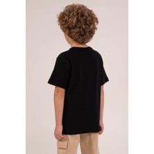 Skater Baskılı Bisiklet Yaka Yazlık Erkek Çocuk T-Shirt