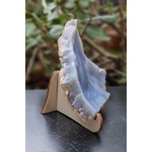 Kalsedon Doğal Dekoratif Kütle Standlı 30-Kl