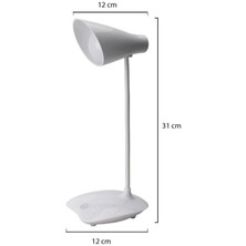 Minihome 7222 USB Şarjlı 3 Modlu Oynar Başlıklı Dokunmatik Işıklı Masa Lambası
