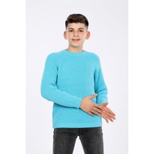 Kurgan Tekstil Erkek Çocuk Regular Fit Basic Triko Kazak (4-13) Yaş