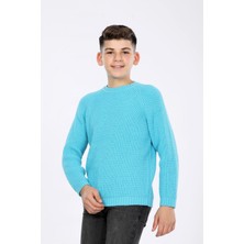 Kurgan Tekstil Erkek Çocuk Regular Fit Basic Triko Kazak (4-13) Yaş