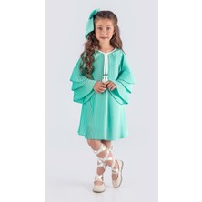 Mnk Baby & Kids Kız Çocuk Krep Plise Elbise MNK0595