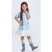 Mnk Baby & Kids Tütü Etekli Yazlık Penye Kız Çocuk Spor Elbise M00703