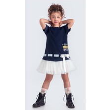Mnk Baby & Kids Tütü Etekli Yazlık Penye Kız Çocuk Spor Elbise M00703