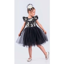 Mnk Baby & Kids Kız Çocuk Nakışlı Tütü Etek Elbise MNK0578
