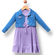 Mnk Baby & Kids Kot Ceketli Kız Çocuk Elbise MNK2119