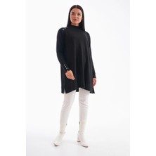Düğme Detaylı Vanezya Tunik