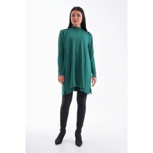 Düğme Detaylı Vanezya Tunik