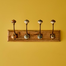 Burros Mango Ağacı Duvar Askılığı Naturel (44x19x11 cm)