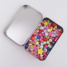 Gymo Boş Metal Aksesuar Teneke Kutu Gri 9.5X6X2 cm 50'li Set