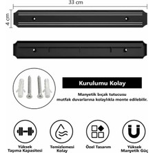 33 cm Mıknatıslı Duvar Bıçak Askısı Standı Güçlü Mıknatıs Bıçaklık Alet Edavat Organizer