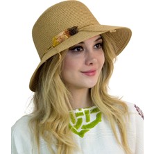 Bay Şapkacı - Kadın Hasır Şapka NATURAL3851