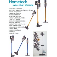 Hometech T20 Kablosuz Dikey Süpürge- Gold
