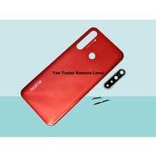 Tkgz Oppo Realme 5i Uyumlu Full Kasa Arka Kapak Batarya Kapağı - Kırmızı