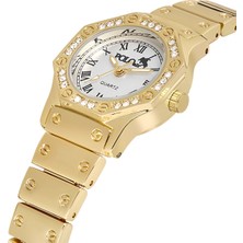 Polo Air Romen Rakamlı Vintage Kadın Kol Saati Gold PL-1502B1X