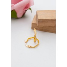 Latif Kuyumcu 22 Ayar Altın Simli Zigzag Ajda Kadın Küpe LKKP1334