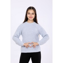 Kurgan Tekstil Kız Çocuk Regular Fit Basic Triko Kazak 4-13 Yaş