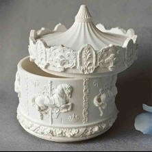 Opulent Accessories Atlıkarınca Taki Kutusu,mum Kutusu,beton Dekoratif,sevgililer Günü,anneler ve Kadinlar Günü, Doğum Günü  Kutu