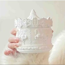 Opulent Accessories Atlıkarınca Taki Kutusu,mum Kutusu,beton Dekoratif,sevgililer Günü,anneler ve Kadinlar Günü, Doğum Günü  Kutu