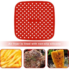 Lianghao Shopb Kumral Tarzı Silikon Ped ile Kaplanmış Hava Fritözü Mutfak Aksesuarları Gıda Buharlı Pişirme Tabakları Yeniden Kullanılabilir Yapışmayı Önleyici Aracı (Yurt Dışından)