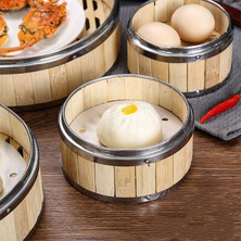 Lianghao Shopb 4.5 Buharlı Pişirici Stili Bambu Yiyecek Buharlığı Paslanmaz Çelik Bandı Olmadan Buharlı Buharlı Mutfak Aracı (Yurt Dışından)