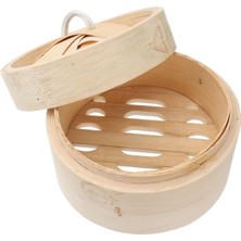 Lianghao Shopb 13X13X9CM Stili Bambu Buharlı Raf Gıda Buhar Sepeti Bambu Gıda Buharı Un Ekmekleri Mantı Buhar Rafı (Yurt Dışından)