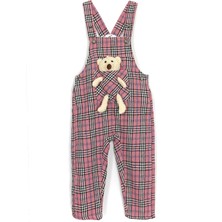 DobaKids Ayıcık Aksesuarlı Kız Bebek & Çocuk Kaşe Salopet Pembe 001-0001988