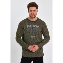 Alexander Gardi Baskılı Yanı Yırtmaçlı Sweatshirt (E23-75101)