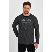 Alexander Gardi Baskılı Yanı Yırtmaçlı Sweatshirt (E23-75101)
