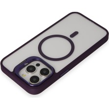 Joko Apple iPhone 15 Pro Max Kılıf Roblox Lens Magsafe Standlı Kapak - Derin Mor 11