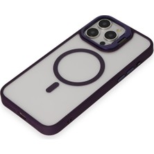 Joko Apple iPhone 15 Pro Max Kılıf Roblox Lens Magsafe Standlı Kapak - Derin Mor 11